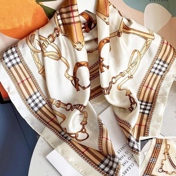 Satin Bandanas Head Scarf For Women Hair Scarves Accessories Lightweight Fashion - Picture 6 of 6